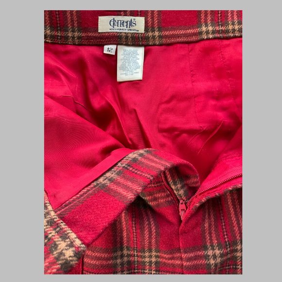 Vintage Spiegel Skirt ASO Daphne Moon (Red Plaid) - Picture 4 of 4